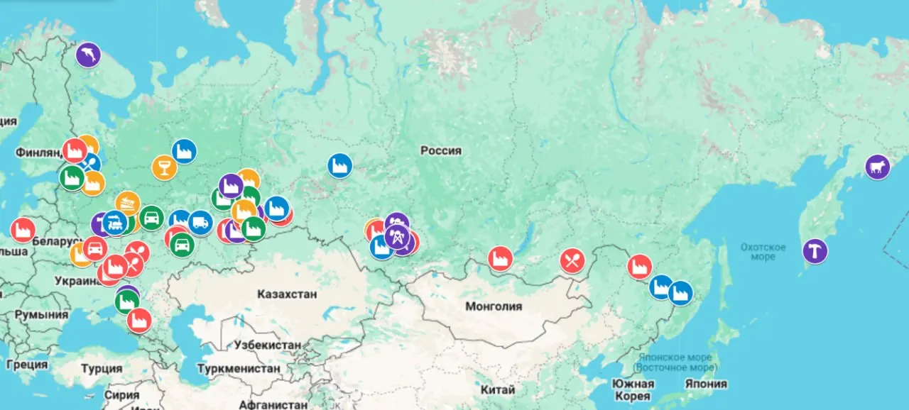 Интерактивная карта фиксирует остановки производств, массовые увольнения, задержки зарплат и перевод сотрудников на сокращённый график — с начала 2026 года отмечено уже 47 проблемных предприятий.