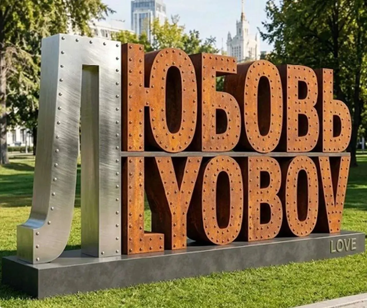 К 11 сентября на Плотинке появятся скульптуры «Успех», 「Работа」、「Авангард」 и 「Любовь」 в рамках фестиваля молодежи, а рядом разместят мурал по мотивам работ Малевича, Родченко и Розановой.