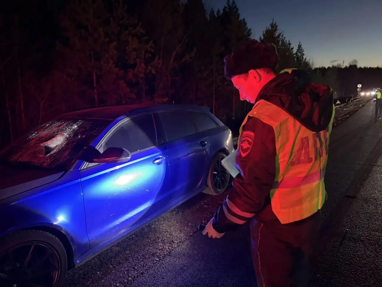 28-летний водитель Audi, ехавший из Екатеринбурга в Алапаевск, сбил 73-летнего пешехода в зоне дорожных работ; пешеход скончался на месте.